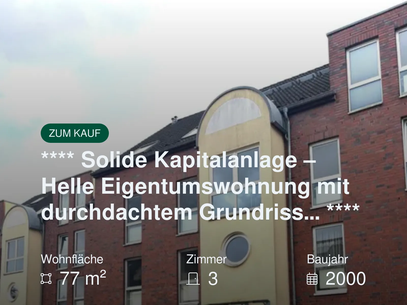 Neu im Angebot: **** Solide Kapitalanlage – Helle Eigentumswohnung mit durchdachtem Grundriss… ****