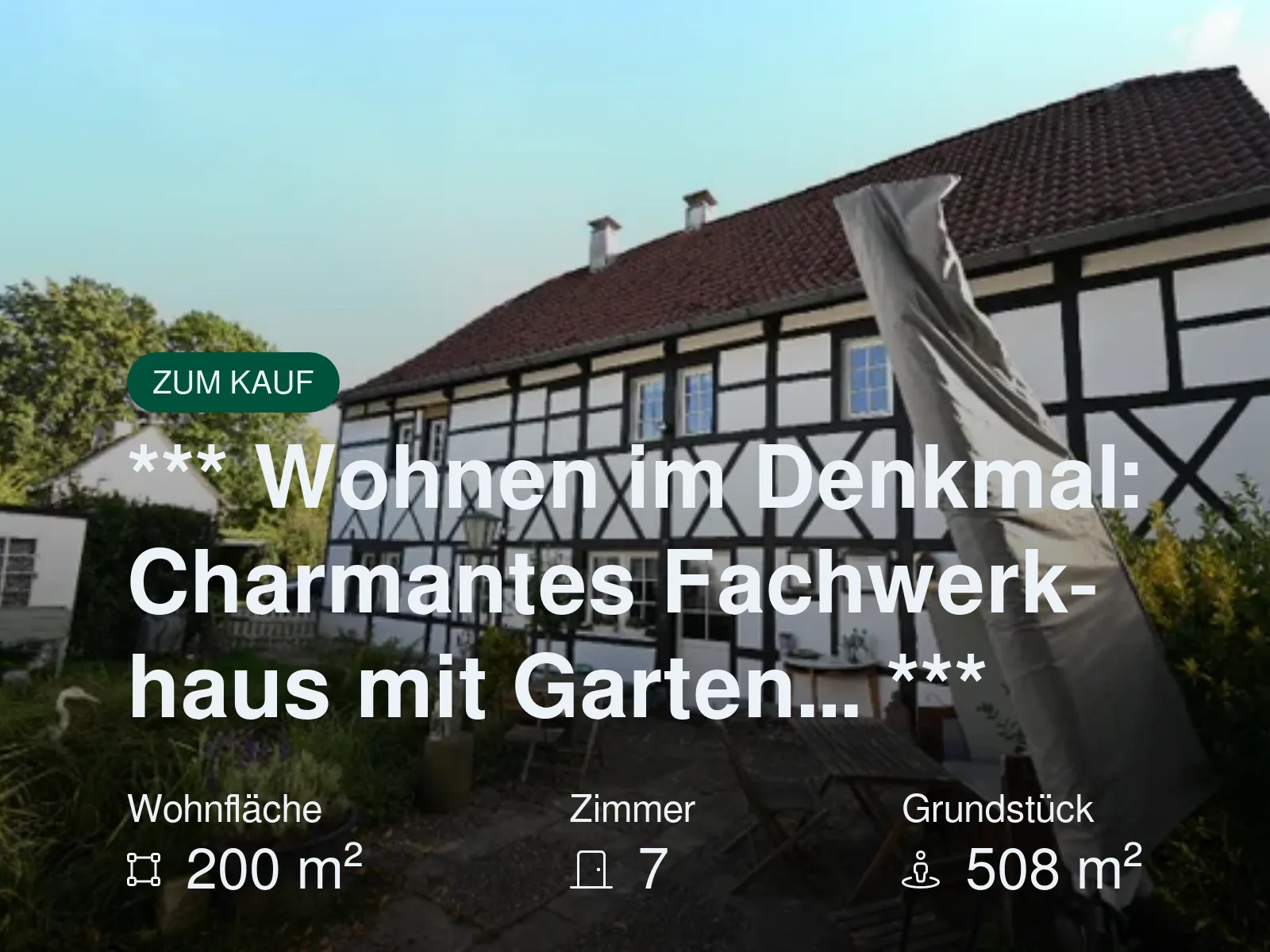 Neu im Angebot: *** Wohnen im Denkmal: Charmantes Fachwerkhaus mit Garten… ***