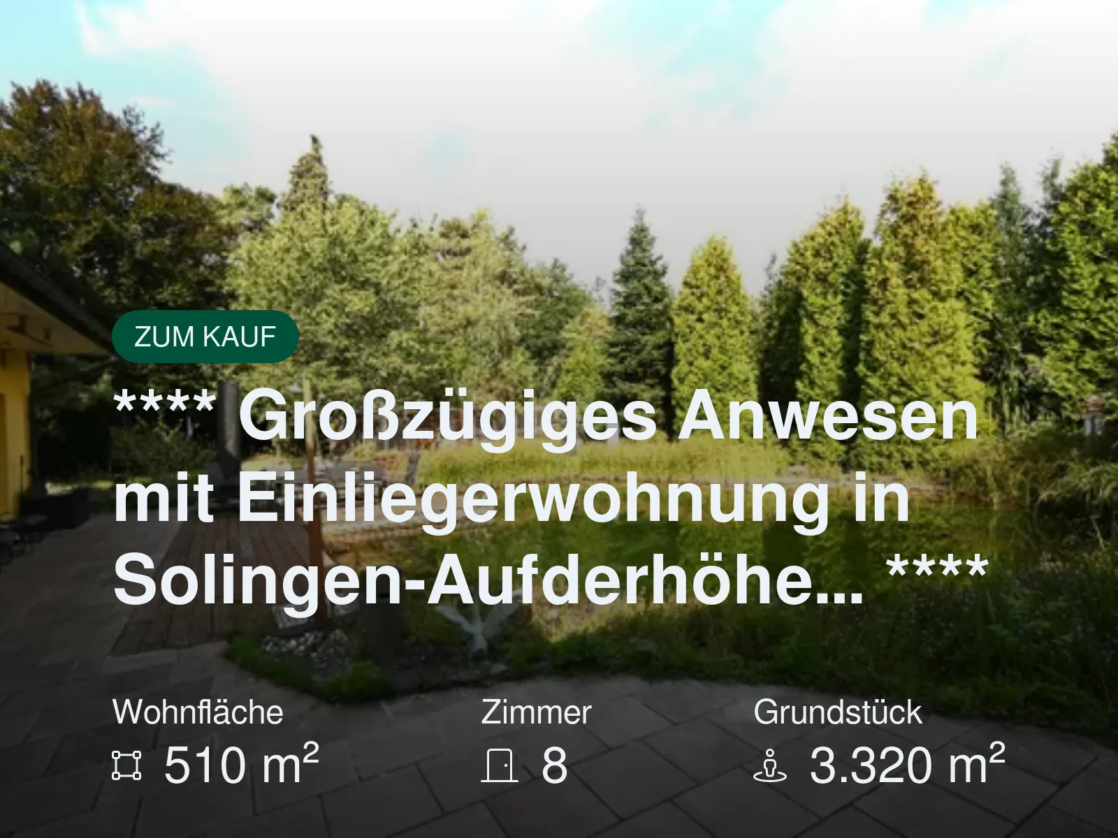 Neu im Angebot: **** Großzügiges Anwesen mit Einliegerwohnung in Solingen-Aufderhöhe… ****