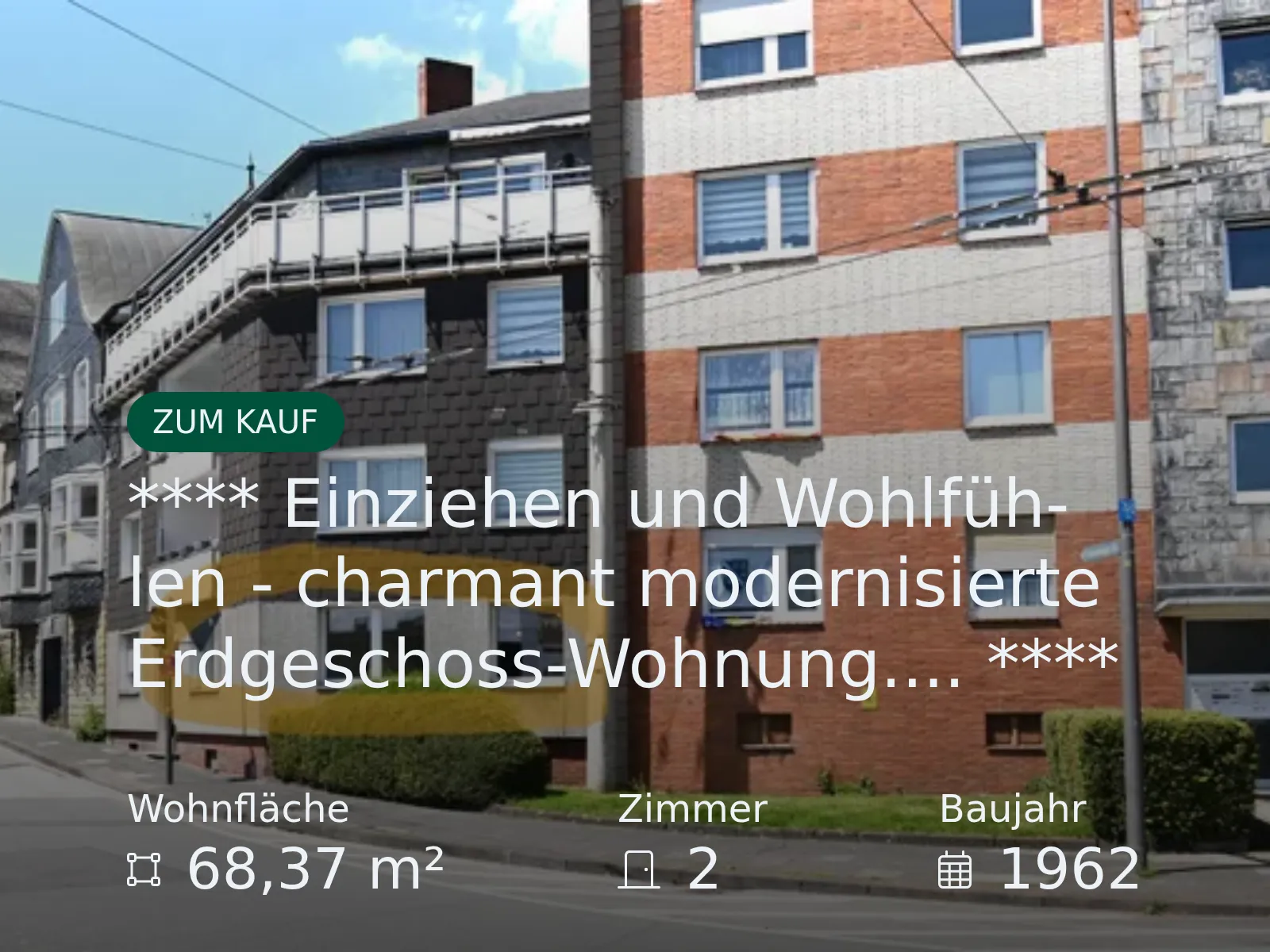 Neu im Angebot: **** Einziehen und Wohlfühlen – charmant modernisierte Erdgeschoss-Wohnung…. ****