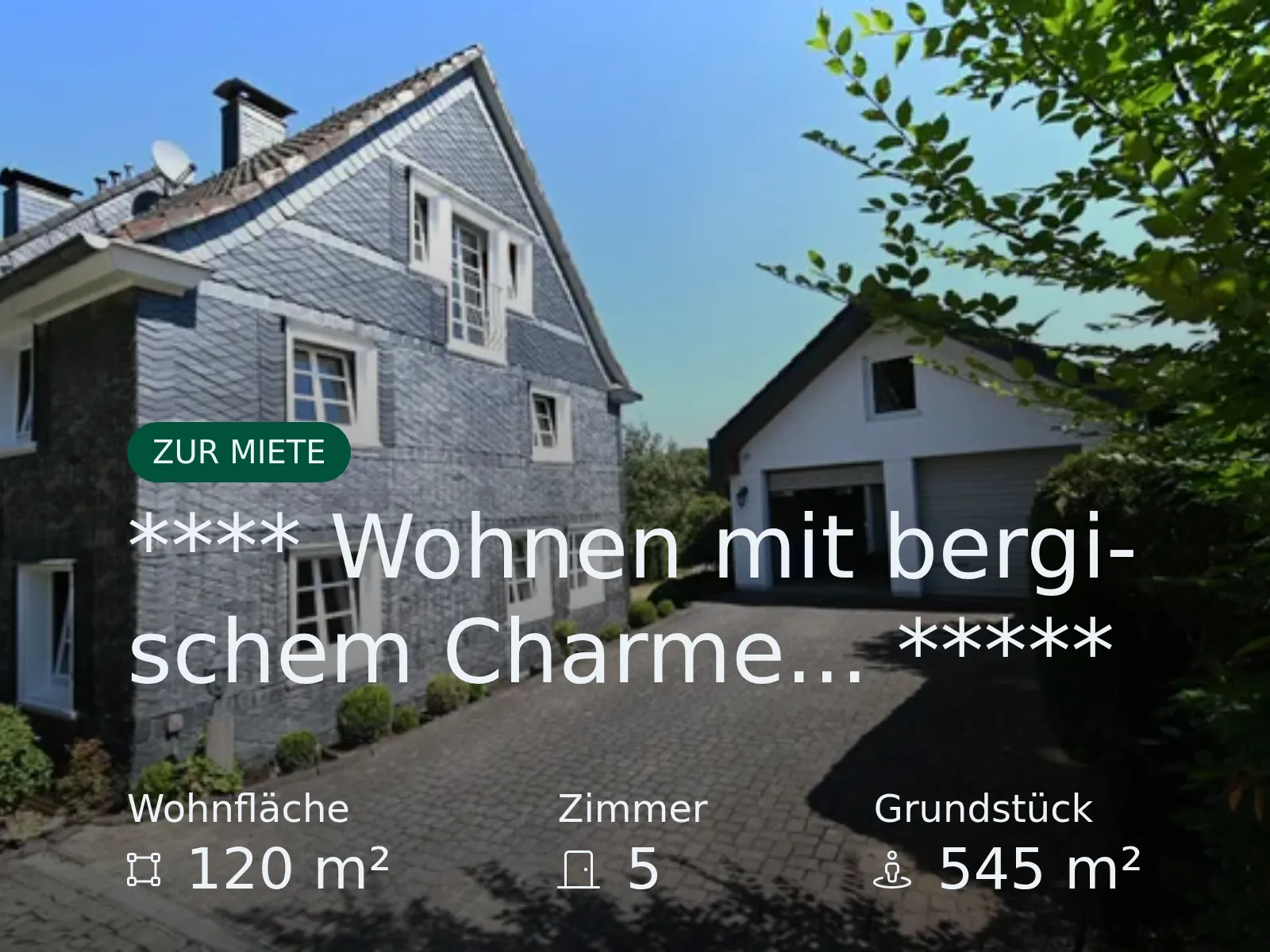 Neu im Angebot: **** Wohnen mit bergischem Charme… *****