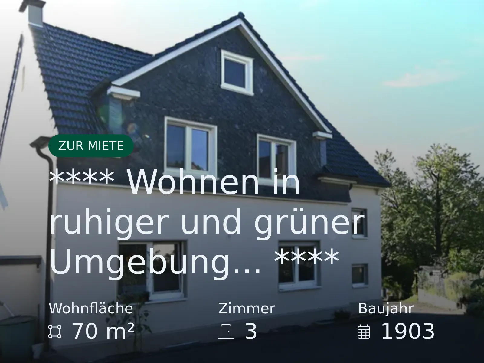 Neu im Angebot: **** Wohnen in ruhiger und grüner Umgebung… ****