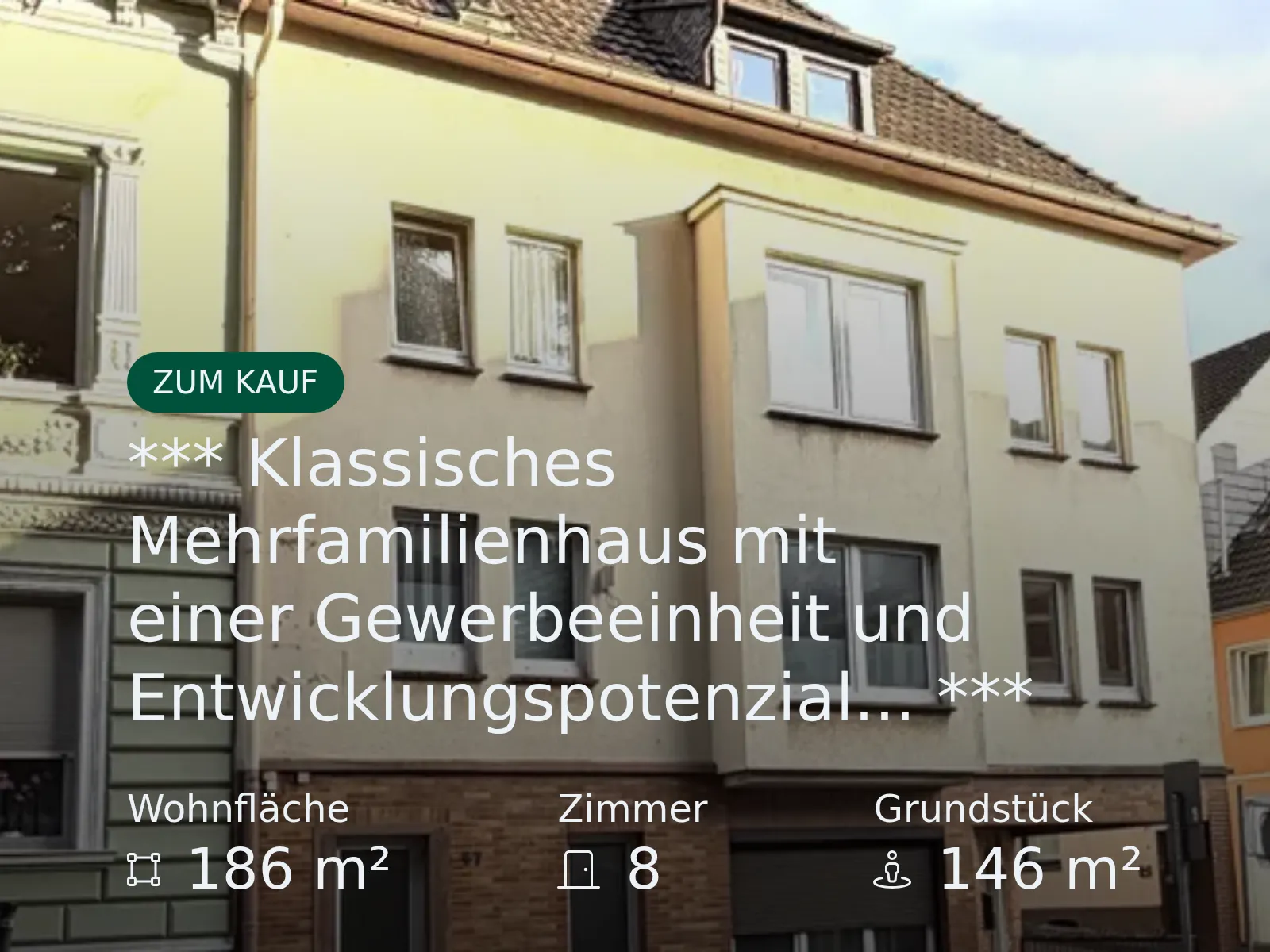 Neu im Angebot: *** Klassisches Mehrfamilienhaus mit einer Gewerbeeinheit und Entwicklungspotenzial… ***