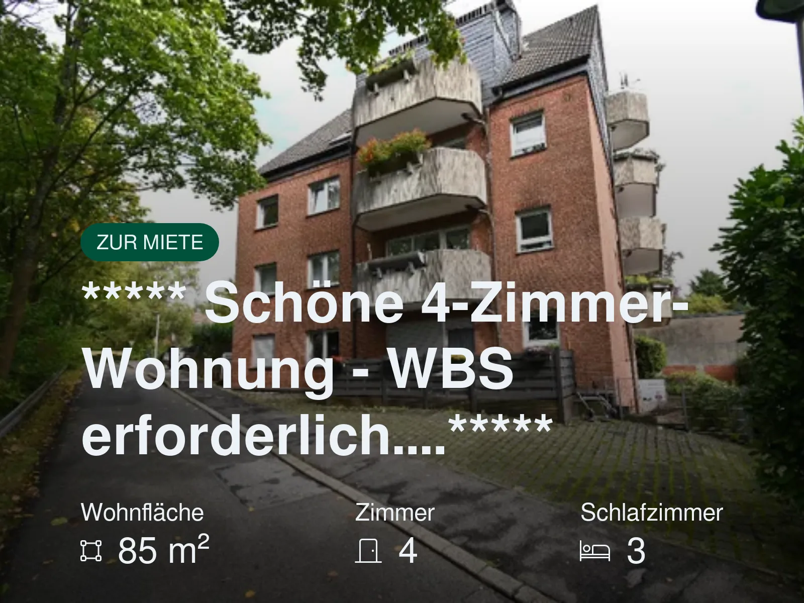Neu im Angebot: ***** Schöne 4-Zimmer-Wohnung – WBS erforderlich….*****