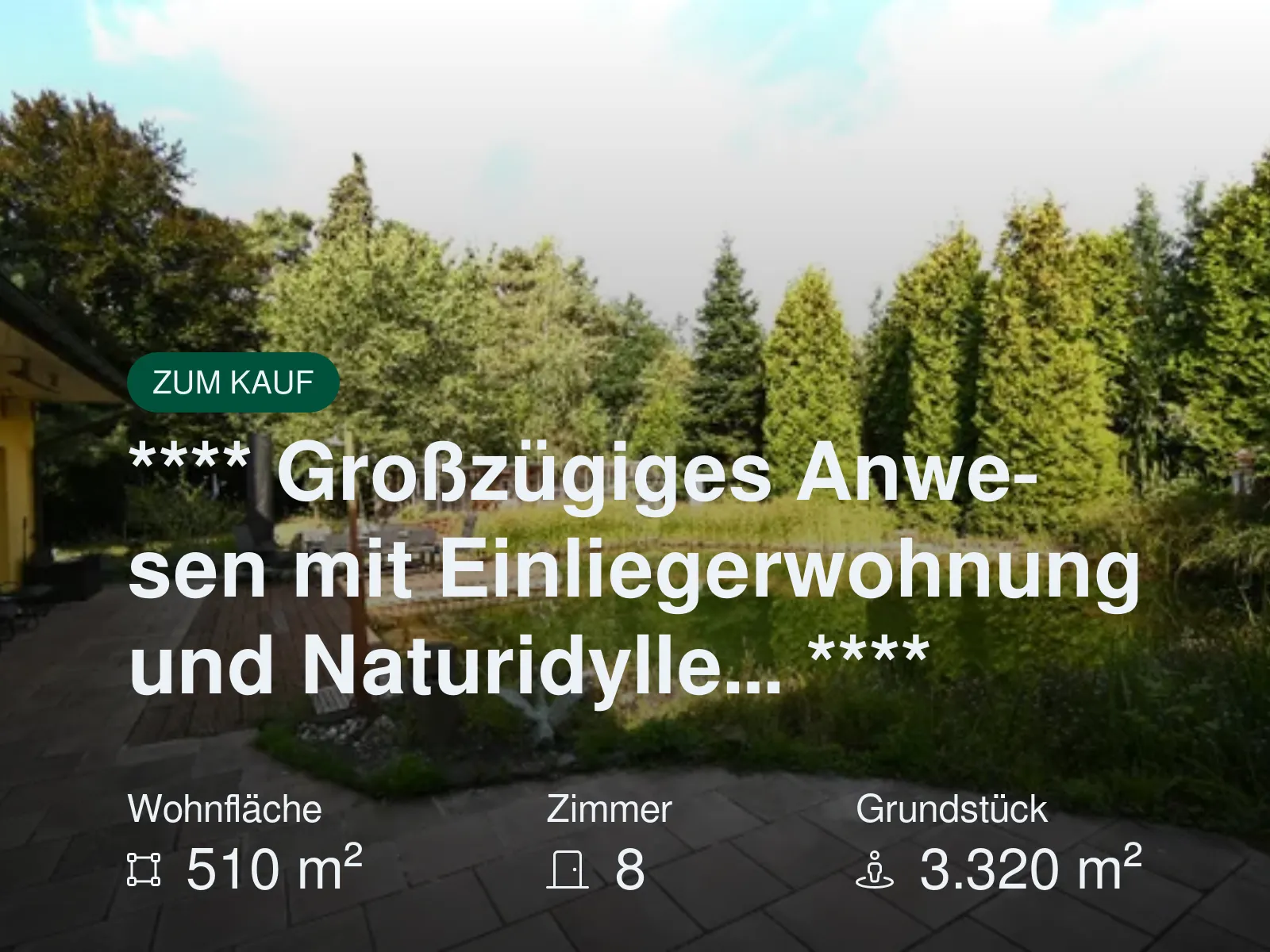 Neu im Angebot: **** Großzügiges Anwesen mit Einliegerwohnung und Naturidylle… ****