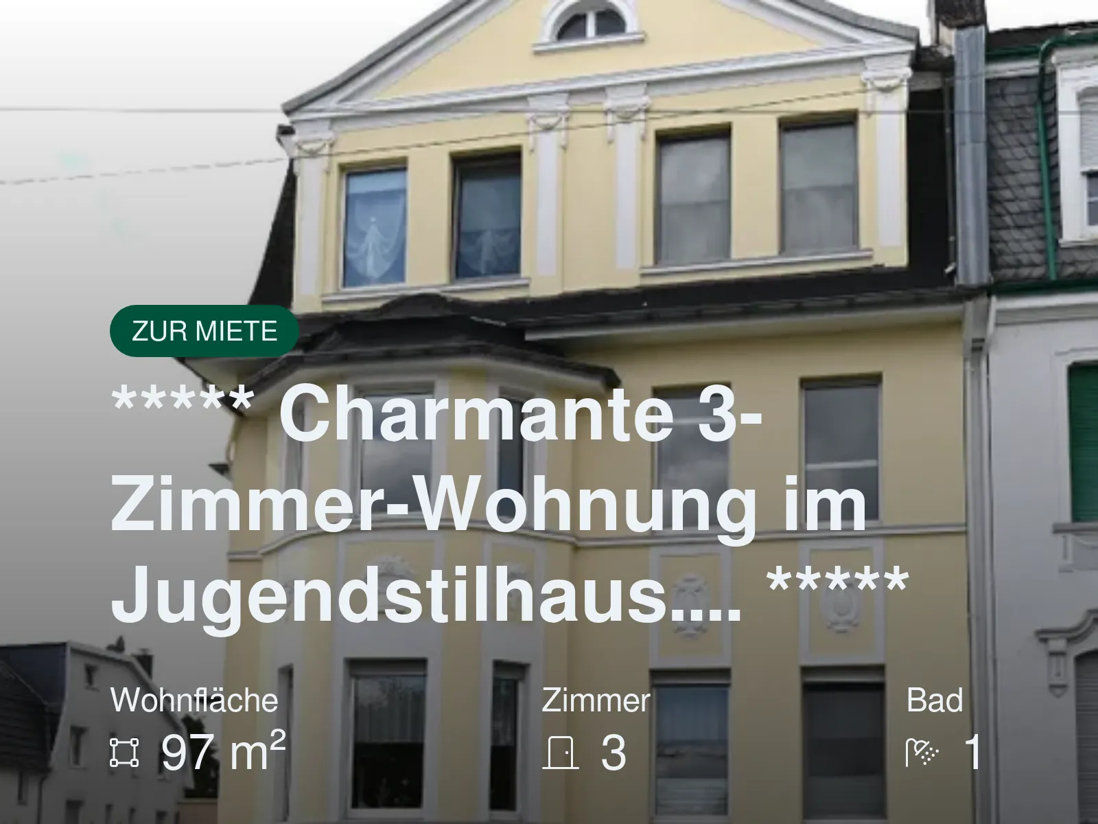 Neu im Angebot: ***** Charmante 3-Zimmer-Wohnung im Jugendstilhaus…. *****