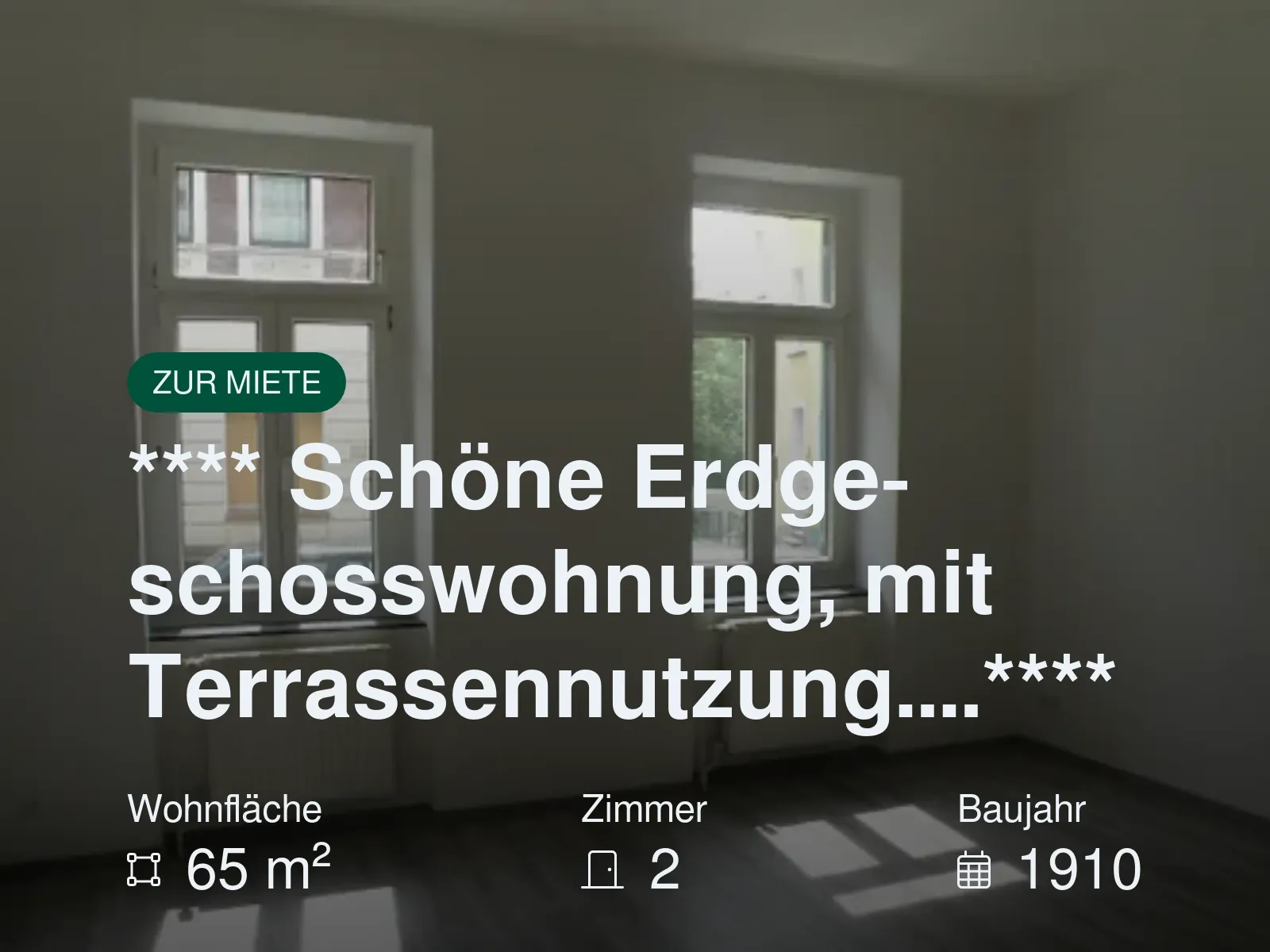 Neu im Angebot: **** Schöne Erdgeschosswohnung, mit Terrassennutzung….****
